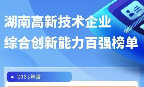 再傳佳訊丨宏工入選2023年度湖南省高新技術(shù)企業(yè)綜合創(chuàng)新能力百?gòu)?qiáng)